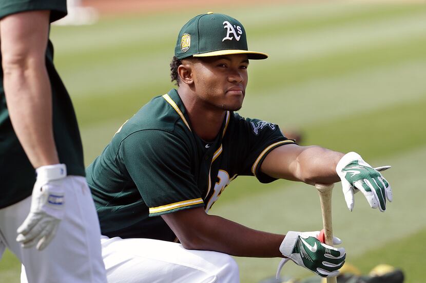 FILE - In this  Friday, June 15, 2018 file photo, Oakland Athletics draft pick Kyler Murray...