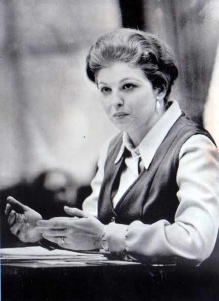 Attorney, legislator and political advisor Sarah Weddington is seen in this ca. 1973 file...