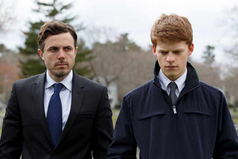 Casey Affleck, left, and Lucas Hedges star in "Manchester by the Sea." If Hedges wins, he...