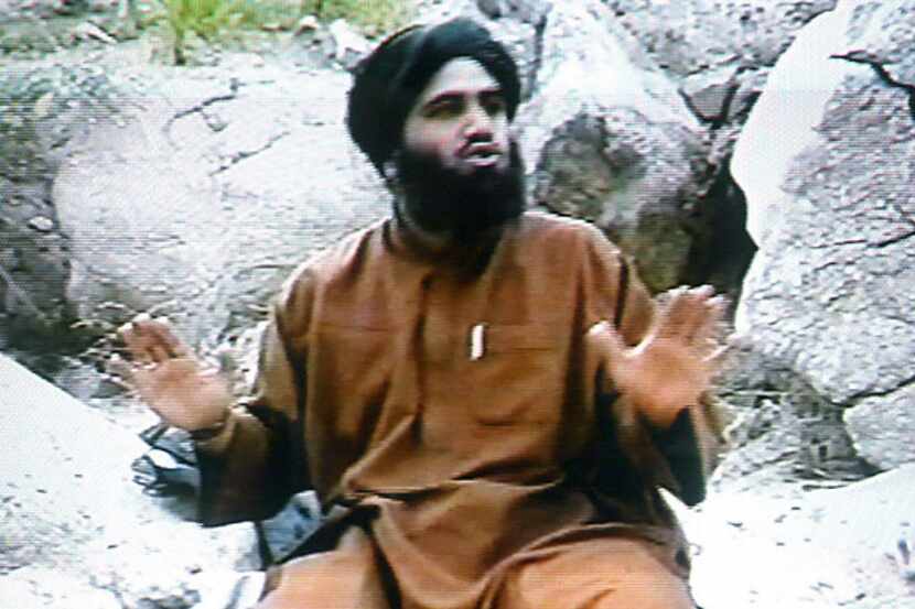 Suleiman Abu Ghaith, seen here in an April 2002 video claiming responsibility on al-Qaeda's...