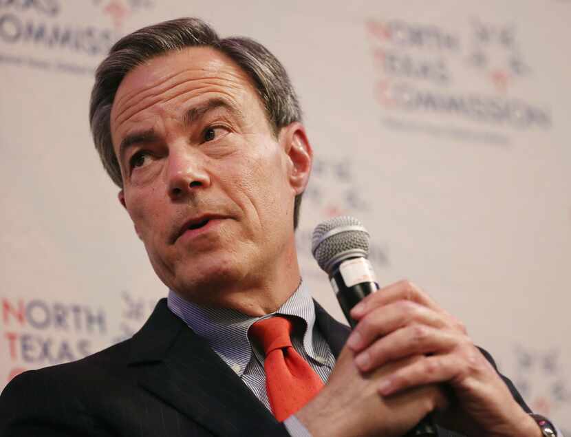 Texas House Speaker Joe Straus attended Monday's North Texas Commission meeting in Irving.