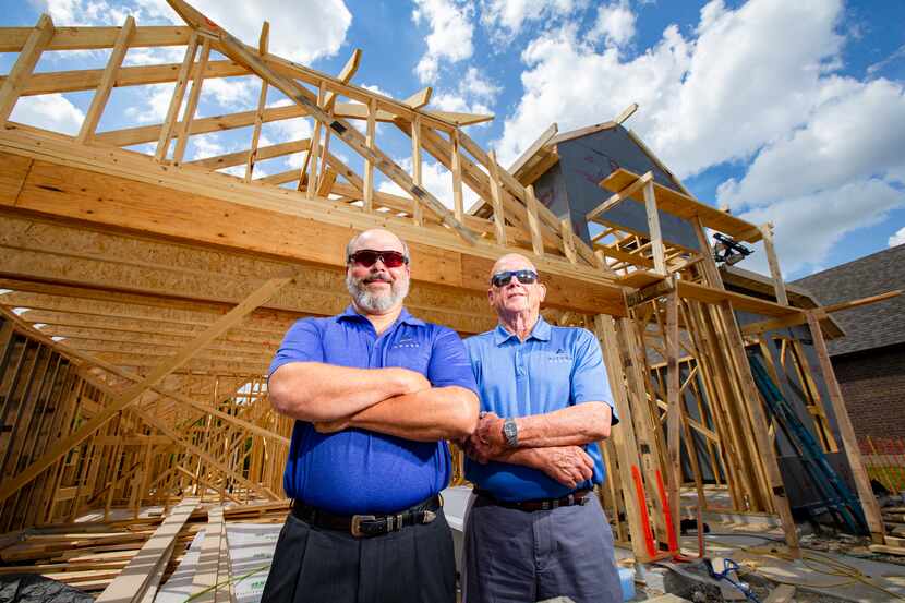 Justin Webb (left), owner of Altura Homes, and Donnie Evans, president of the company, said...