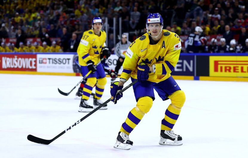 COPENHAGEN, DENMARK - MAY 19:  John Klingberg of Sweden skates against the United States...