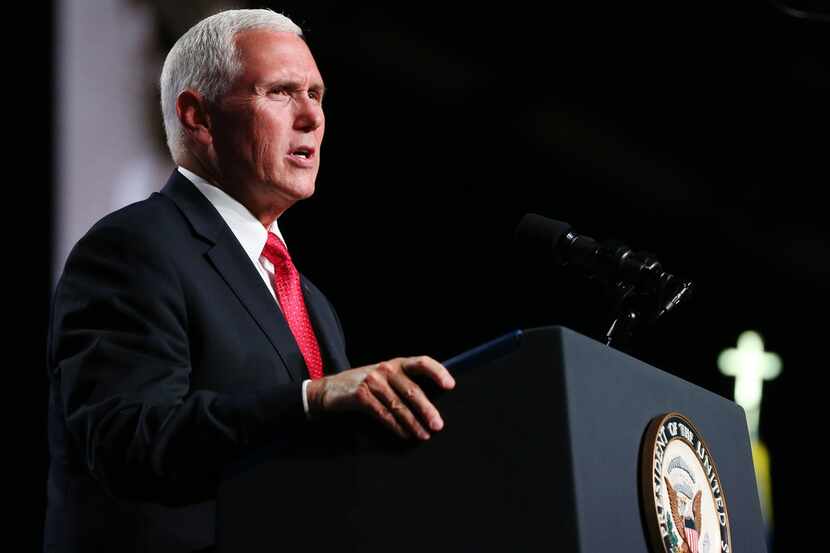 Vice President Mike Pence speaks at the 2018 Annual Meeting of the Southern Baptist...