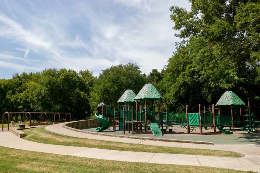 A playground sits in Al Ruschhaupt Park along Wilson Creek Trail in McKinney.  In McKinney’s...