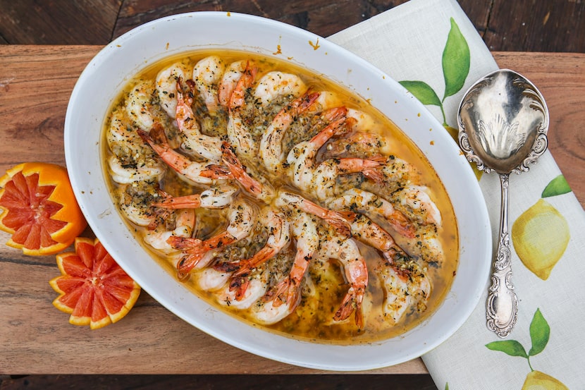 Gulf Shrimp With Texas Cara Cara Oranges 