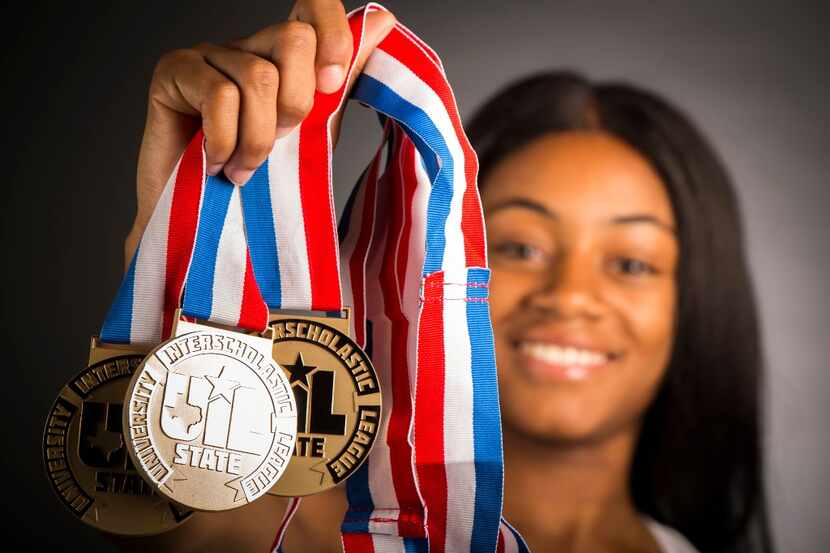 Girls track athlete of the  
year Sha'Carri Richardson of Carter High School photographed in...