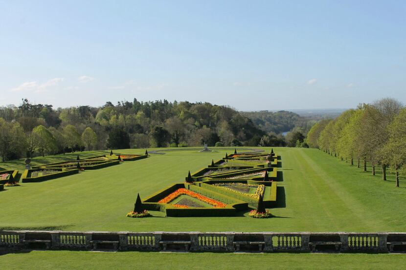 The parterre, or formal gardens, where the Beatles romped and had relay races back in the...