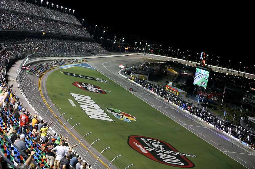 DAYTONA BEACH, FLORIDA - AUGUST 29: A general view of the action during the NASCAR Cup...