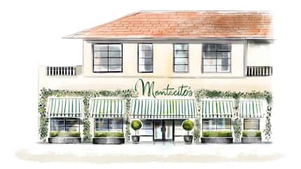 This rendering shows the front of Montecito's, a California-style Italian restaurant...