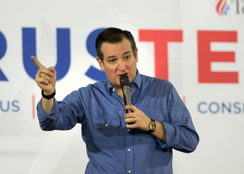 
EXETER, NH - JANUARY 20: Republican Ted Cruz of Texas is fighting to keep Donald Trump from...