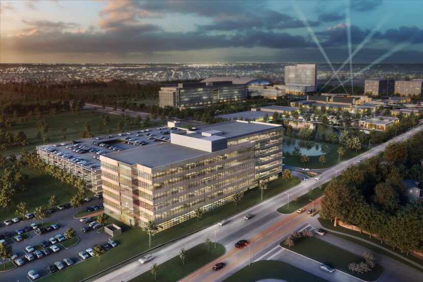 The first Frisco Station office building will be next door to the Dallas Cowboys' new...