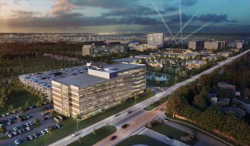 The first Frisco Station office building will be next door to the Dallas Cowboys' new...