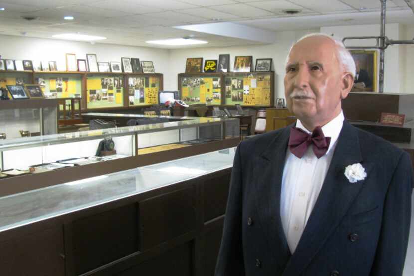 Two miles off 36 in downtown Hamilton a likeness of James Cash Penney greets visitors at the...