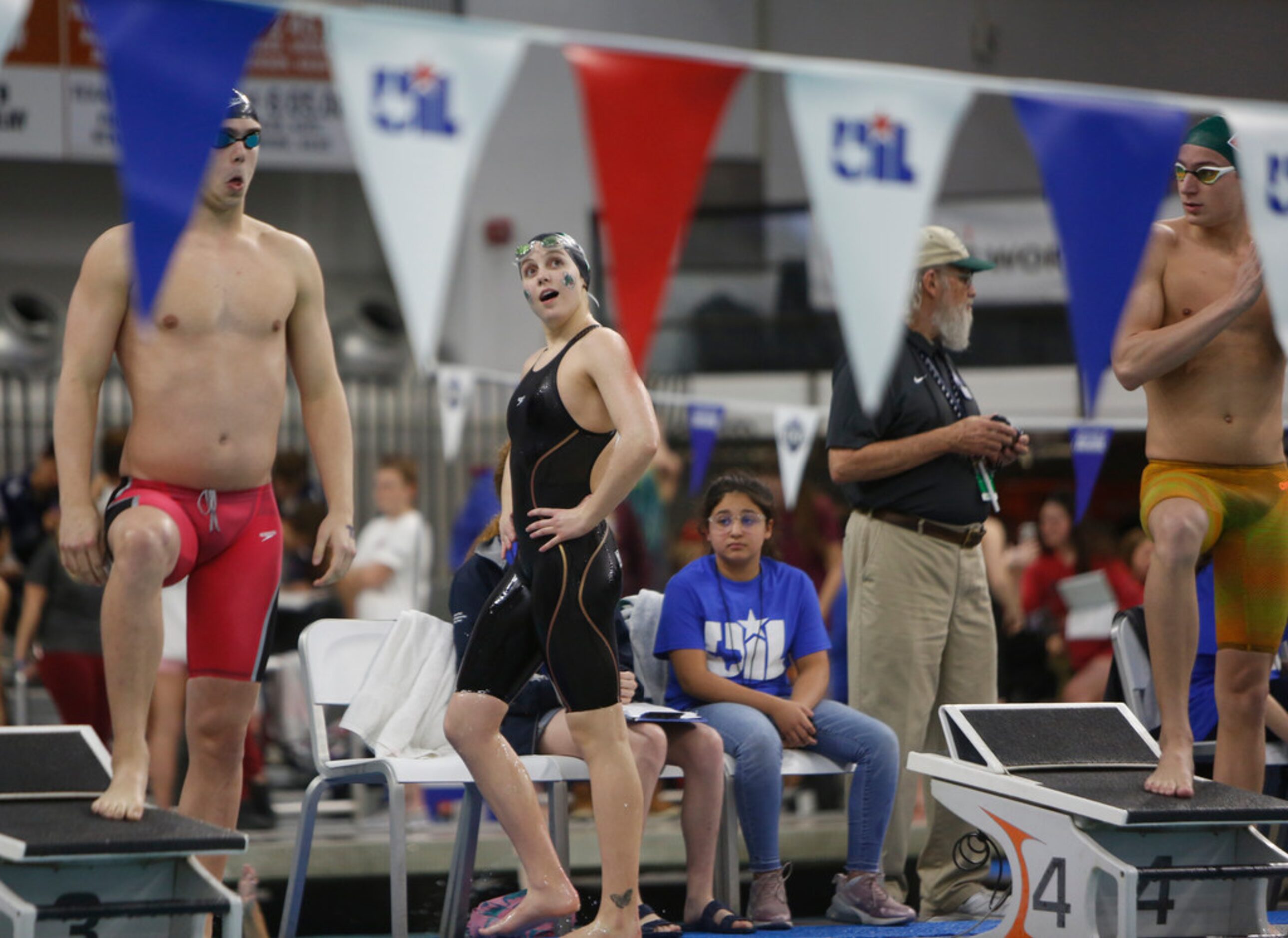 Southlake Carroll's Kit Kat Zenick glances over her shoulder to check out the final results...