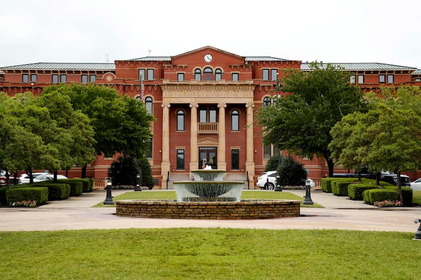 Southlake Town Hall and Tarrant County Sub Courthouse in Southlake Town Square is an early...