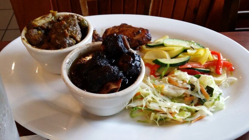 You'll find all the meats at Jamaica Gates. Here's oxtail and goat. 