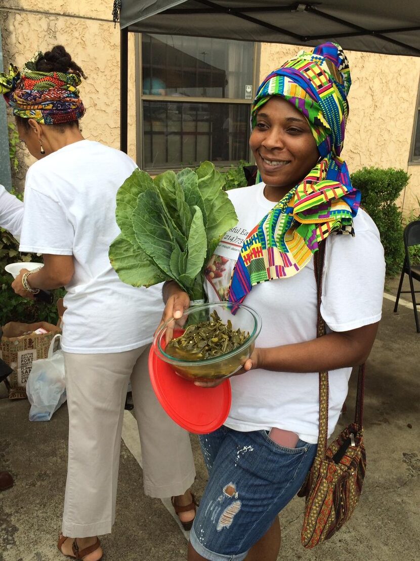 
Stephanie Bruner was named the collard greens queen for her winning recipe at Collard Green...