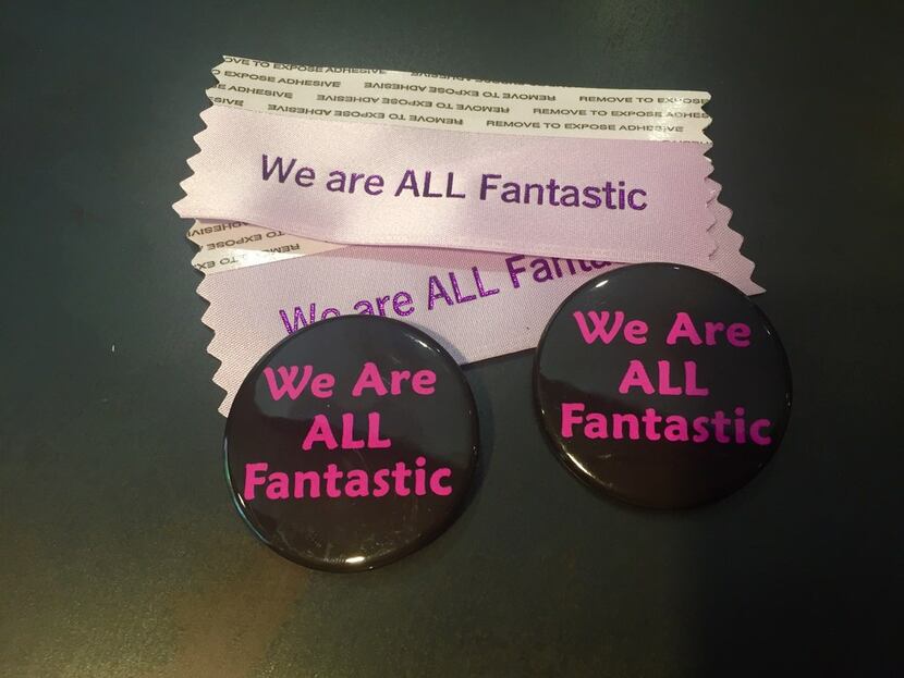 Photographer and film enthusiast Jessica Cargill made badge buttons and ribbons for patrons...