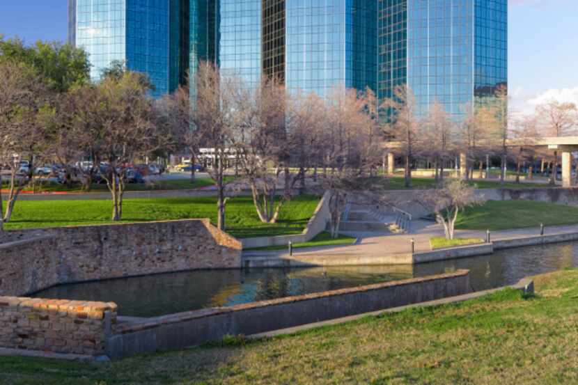 The Urban Towers office high-rises in Irving's Las Colinas community contain more than...