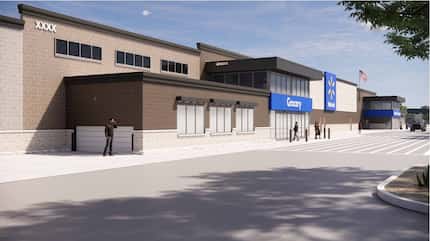 Architect's drawing of the planned new Walmart in Melissa.