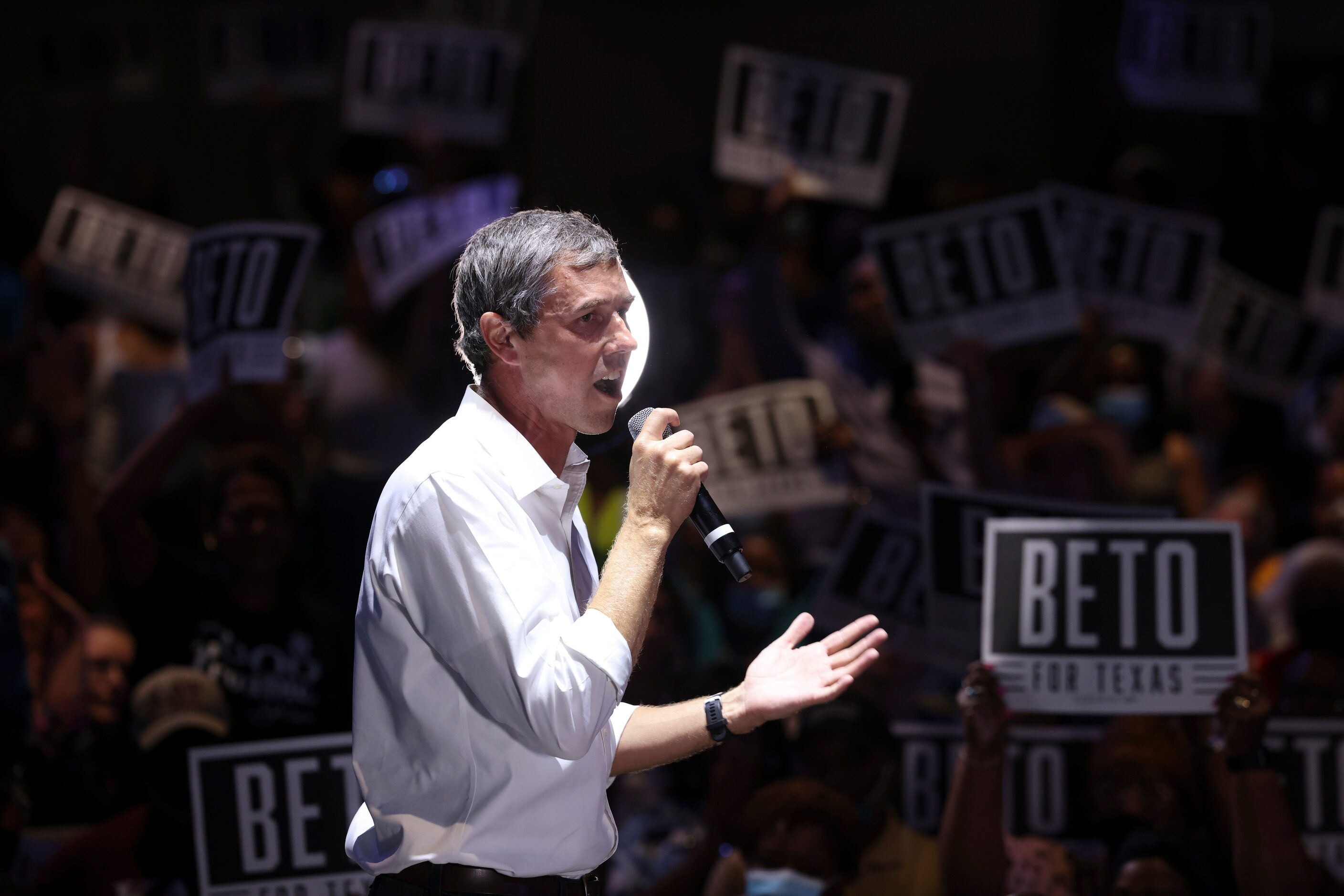 Democratic Governor Candidate Beto O'Rourke speaks Saturday, August 20, 2022 at Disciple...