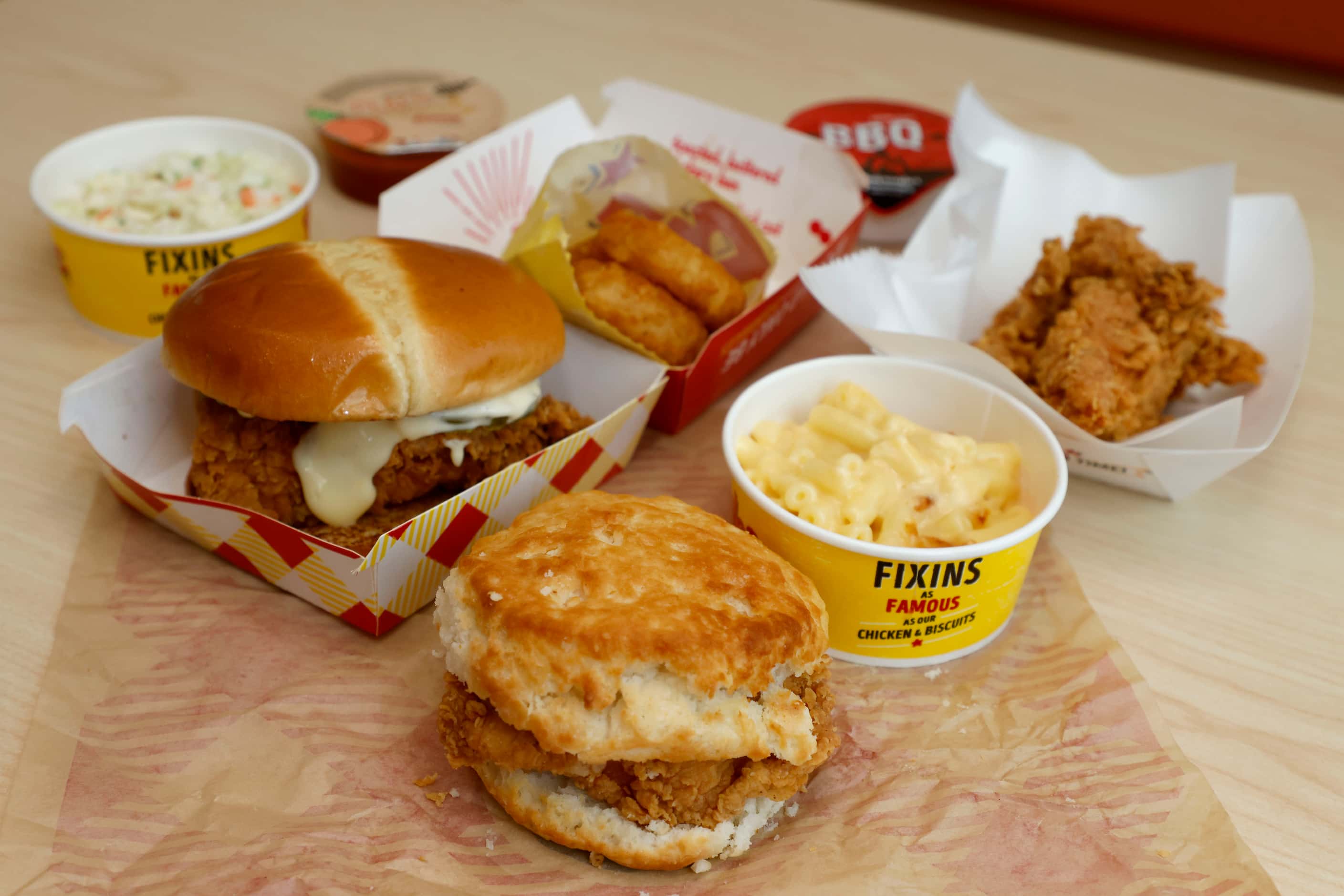 A sampling of food at Bojangles in Euless