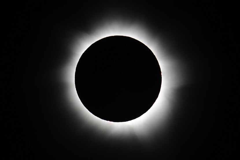 PALM COVE, AUSTRALIA - NOVEMBER 14:  Totality is seen during the solar eclipse at Palm Cove...