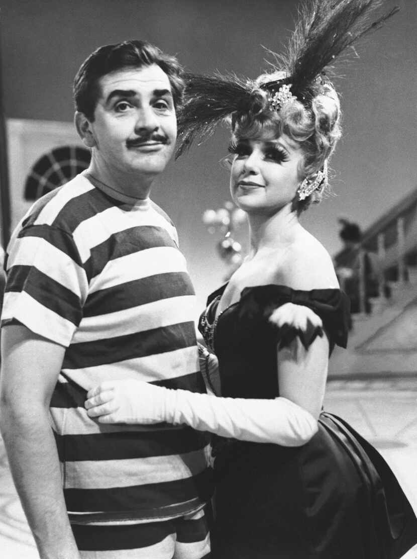 In this Feb. 22, 1961 file photo, TV comedian Ernie Kovacs, left, and Edie Adams, his wife,...