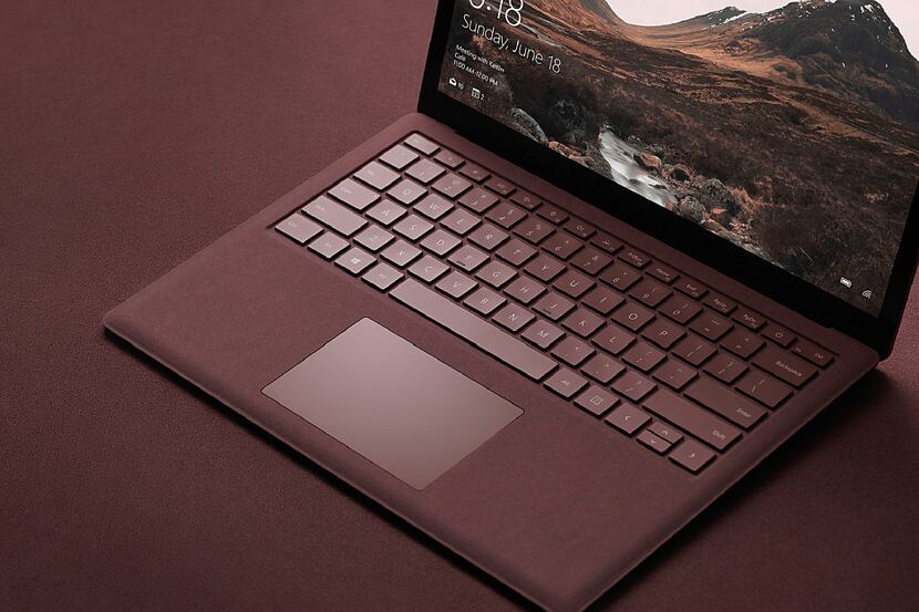This photo provided by Microsoft shows the company's Surface Laptop, aimed at students. The...