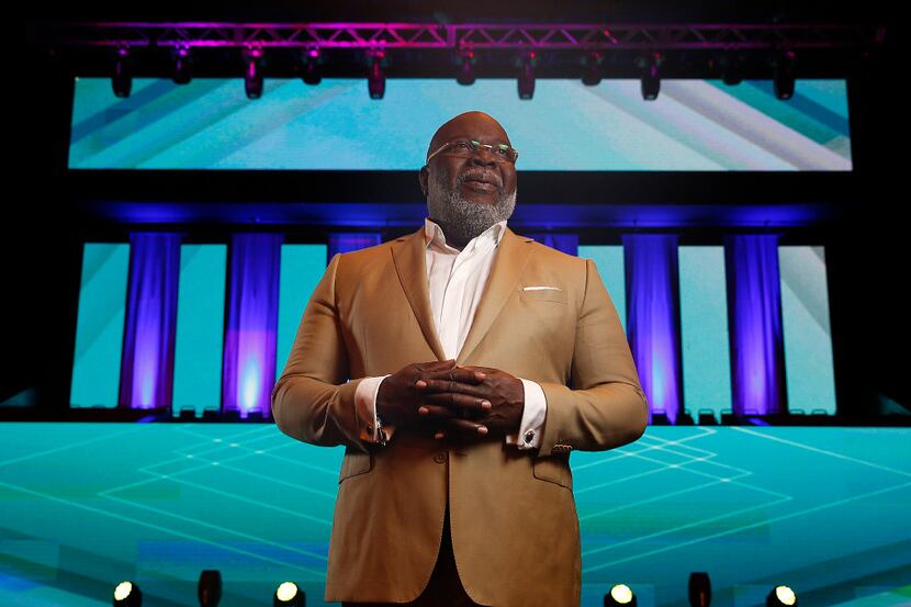 Bishop T.D. Jakes in the sanctuary at The Potter's House in Dallas. 