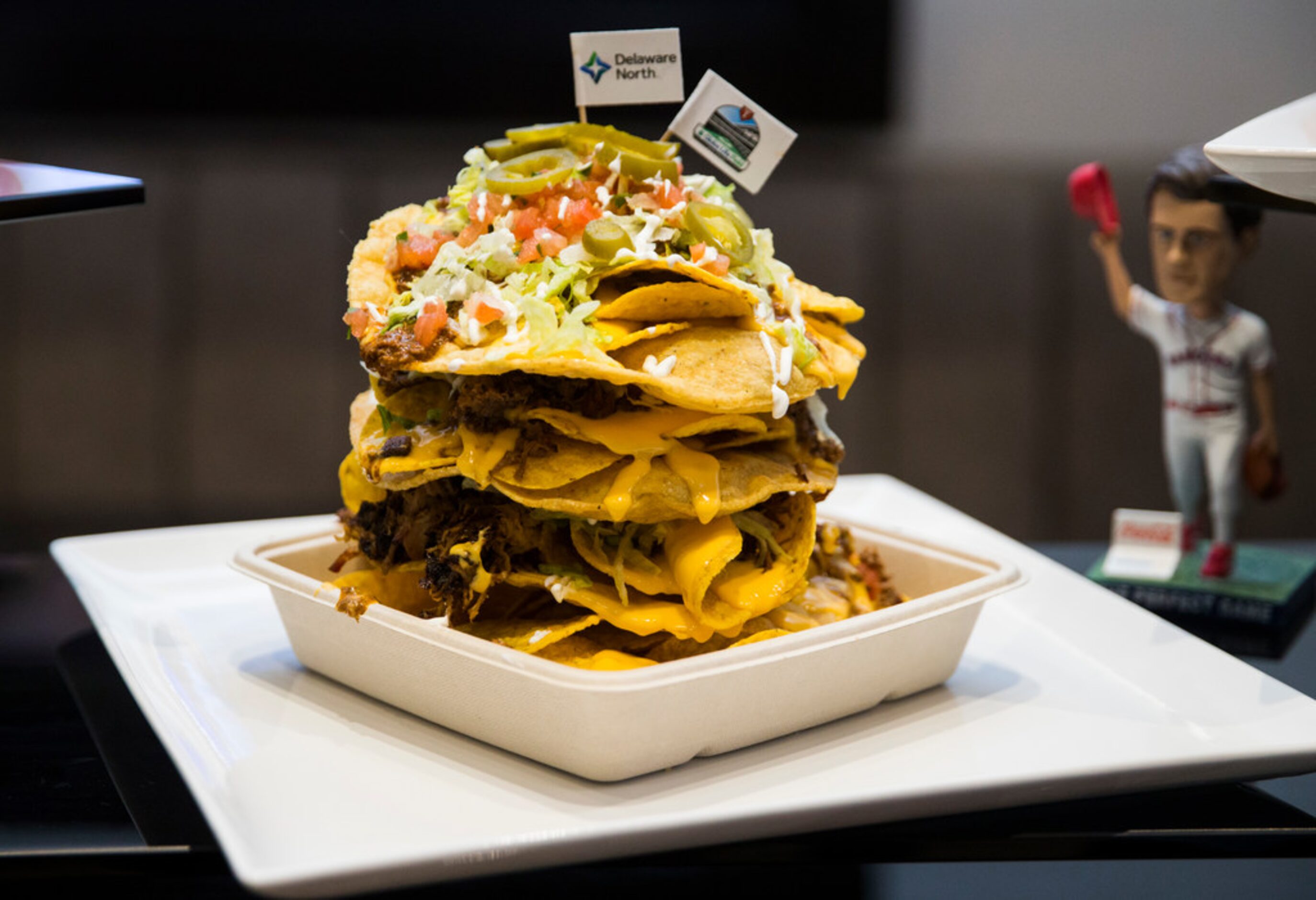 The Stack, a new concession item at Globe Life Field, was unveiled on Wednesday, March 11,...