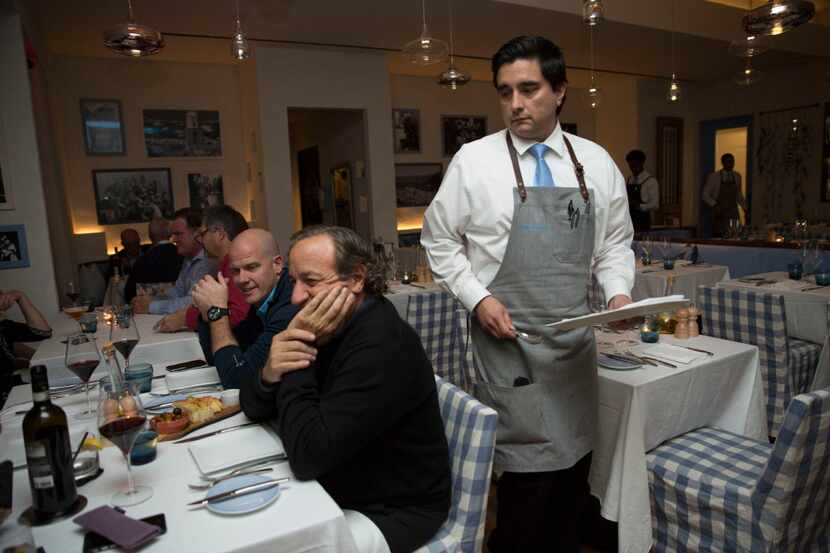 The inviting dining room at Dolce Riviera, a new Italian restaurant in the Harwood District,...