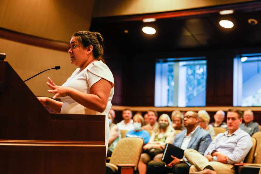 Mesquite resident Elizabeth Rodriguez spoke before the Mesquite planning and zoning...