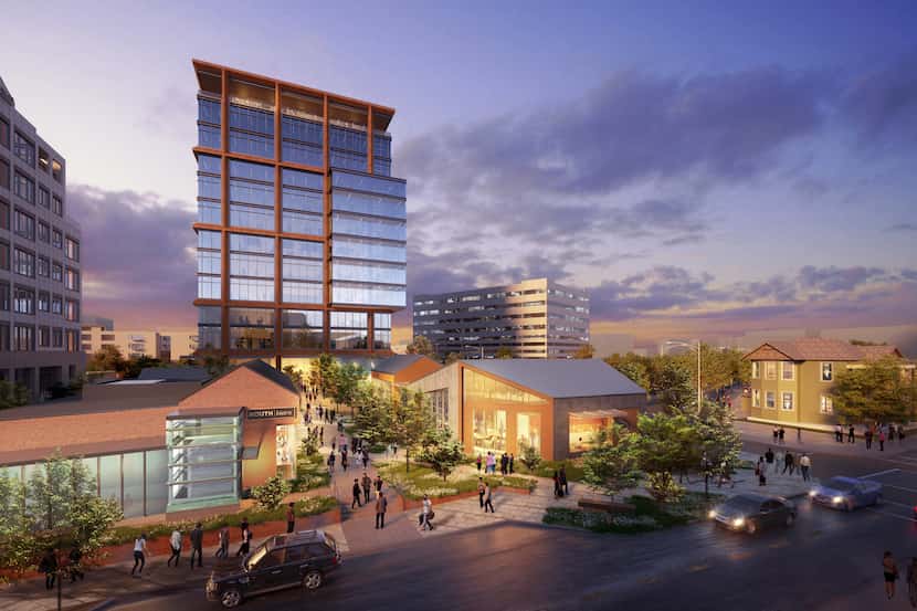 Stream Realty Partners plans to build several small retail buildings and an office tower at...