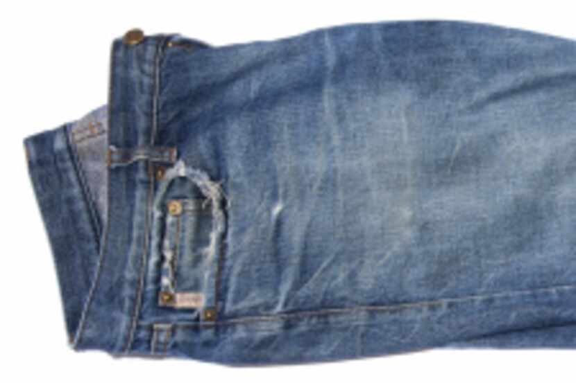 Seven years old: My own Workshopjeans, worn five days a week and washed for the first time...
