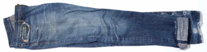 Seven years old: My own Workshopjeans, worn five days a week and washed for the first time...