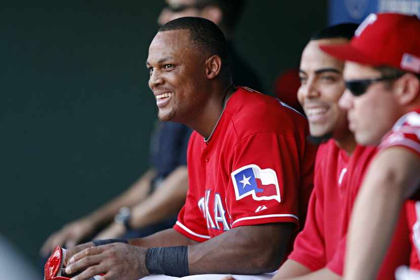 Texas 3B Adrian Beltre is pictured during Game 5 of the American League Championship Series...