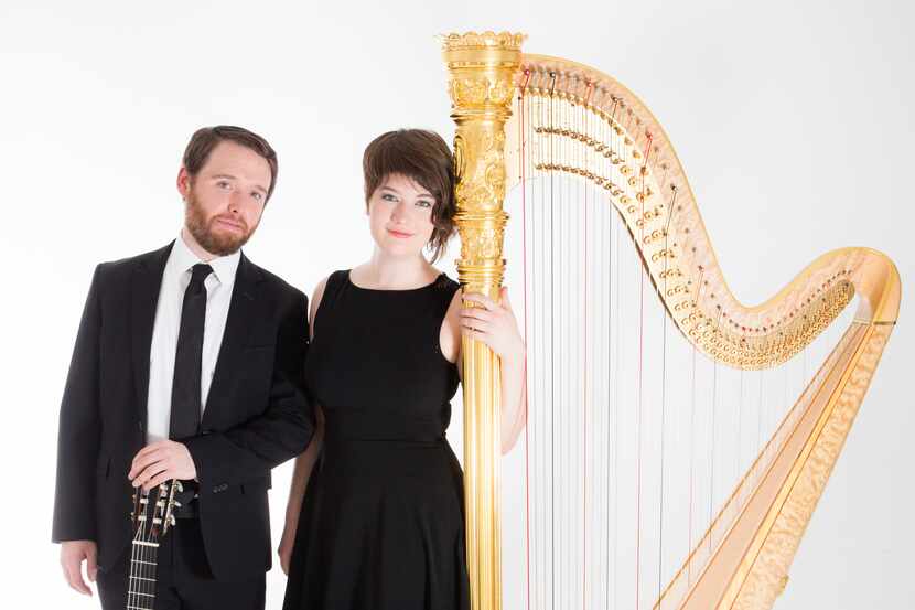 Dallas Symphony Orchestra principal harpist Emily Levin and Colin Davin, professor of guitar...