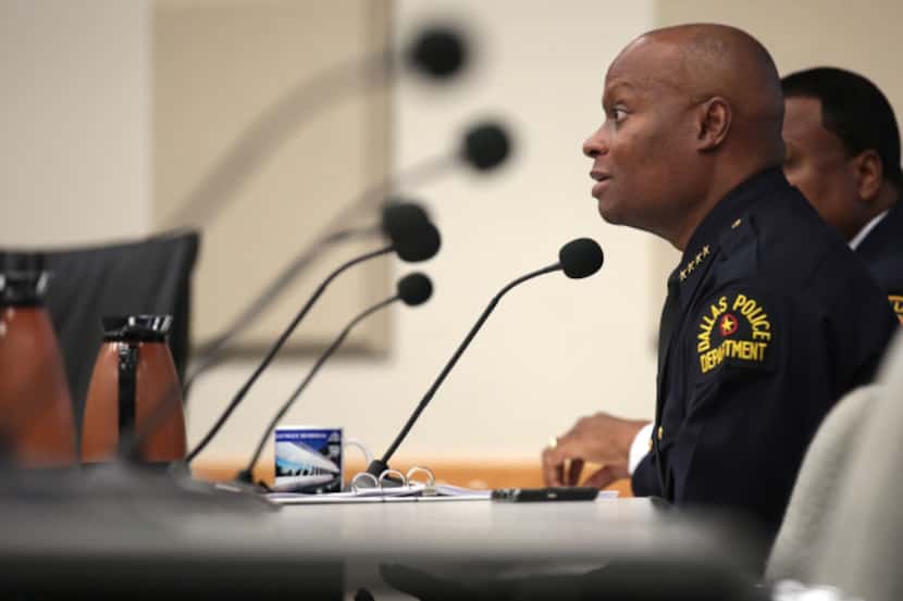 After Chief David Brown explained the drop in shoplifting cases to the City Council’s public...