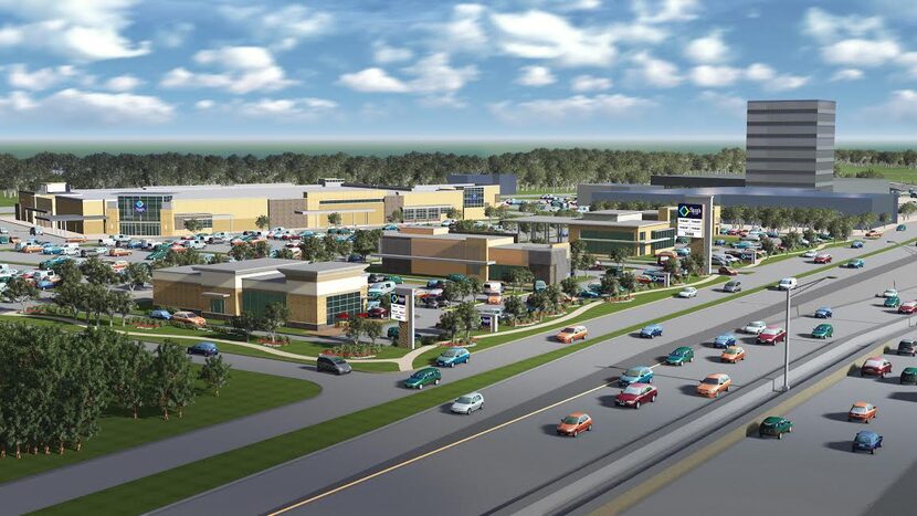  Trammell Crow Co. is building a shopping center with a Sam's Club on the north section of...