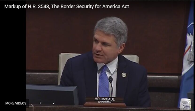 Rep. Michael McCaul, R-Austin, presided over Wednesday's hearing.