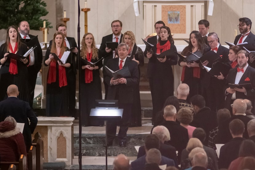 The Orpheus Chamber Singers perform their Christmas program at St. Thomas Aquinas Catholic...