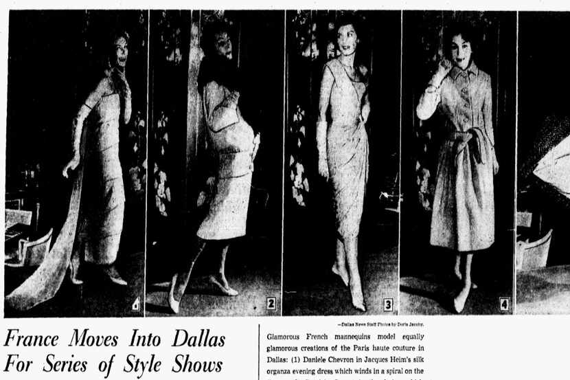 Snip from The Dallas Morning News, October 15, 1957 article, 'France Moves into Dallas for a...