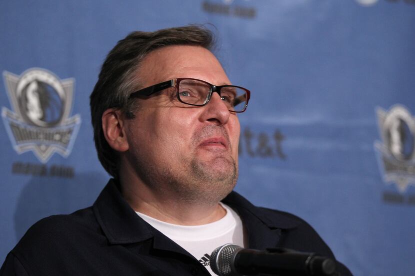 President of Basketball Operations/General Manager Donnie Nelson speaks during the press...