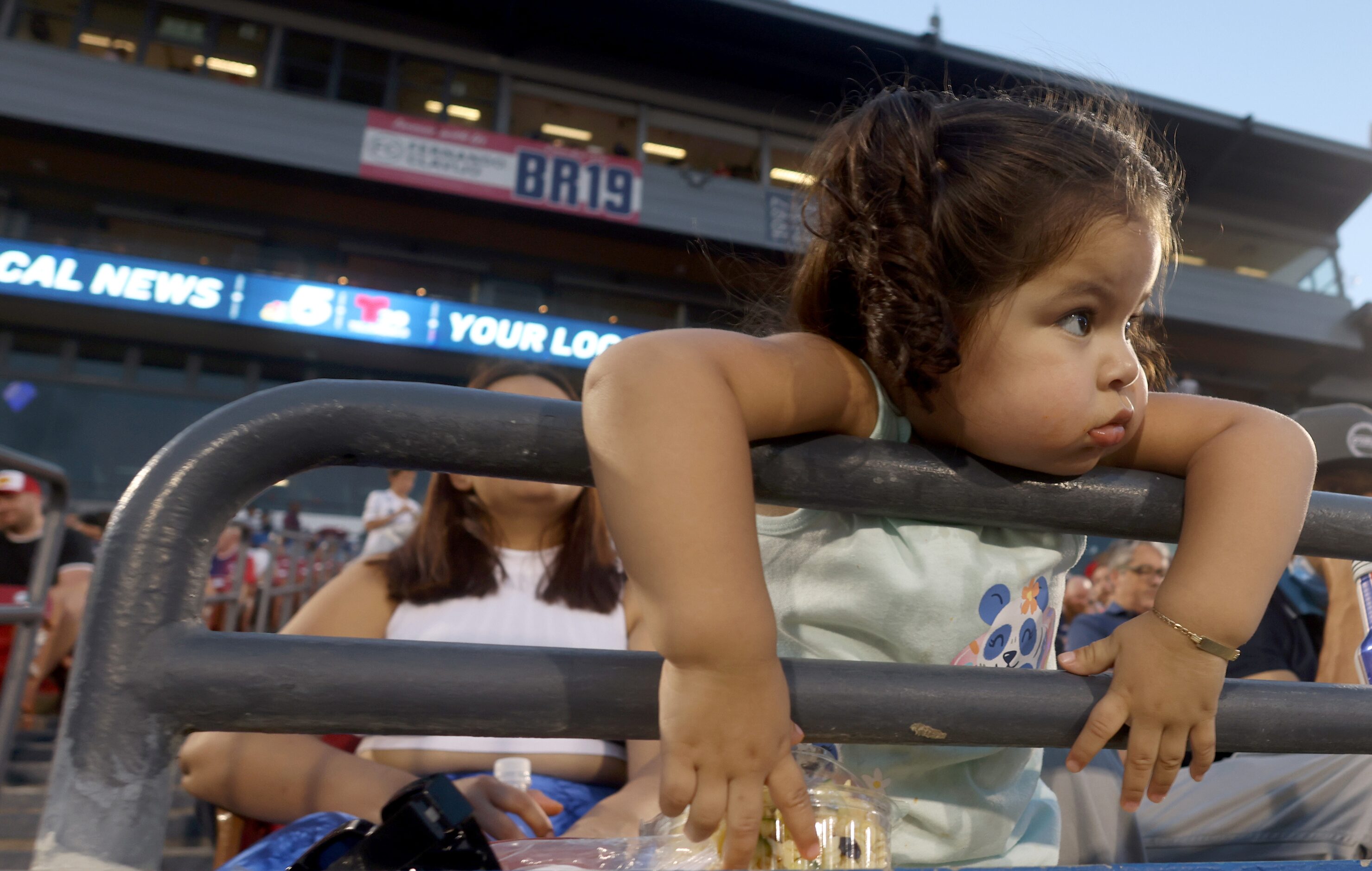 Genesis Vega, 2, awaits the start of the FC Dallas versus LAFC match. FC Dallas hosted LAFC...