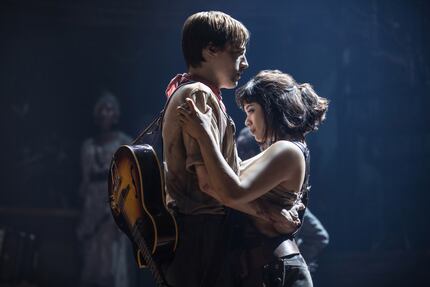 Reeve Carney and Eva Noblezada perform in the Broadway musical, "Hadestown," which may open...