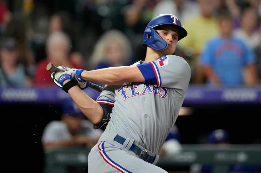 Texas Rangers shortstop Corey Seager (5) in the fifth inning of a baseball game Tuesday,...