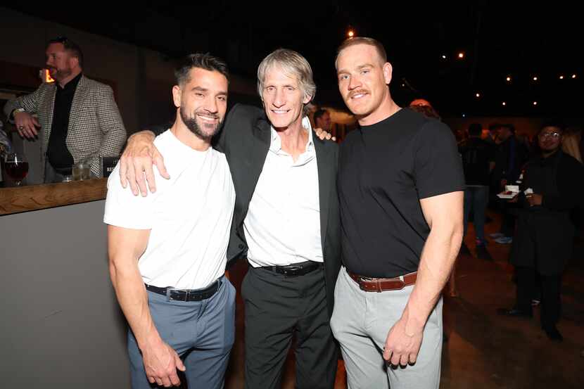 Ross, Kevin and Marshall Von Erich attend the premiere of A24's "The Iron Claw" after-party...