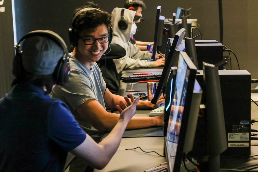 James Li from The University of Texas at Dallas' Valorant esports team, smiles at his...